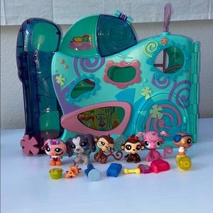 littlest pet shop house with pets & accessories